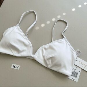 L Space Swim Bikini Top White XL Helena Top Underwire New
